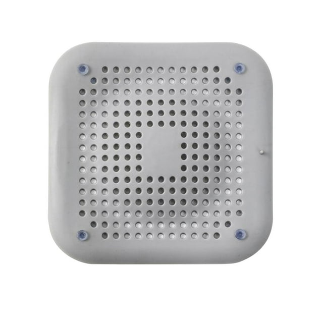 Tapa de drenaje de fregadero de silicona con ventosa y filtro para fregadero, protector duradero para el orificio de drenaje. Gris