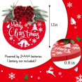 thumbnail image 4 of Cartel de Bienvenida Navideño HOMCDALY Alegre con Luz 30x30 cm Rojo, 4 of 8