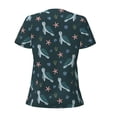 thumbnail image 4 of Naloa Cute Turtle Print T-Shirts Short Sleeve V Neck Tees for Women Fashion Tops Trendy Lightweight Soft Casual Summer Outfits Clothes, 4 of 5