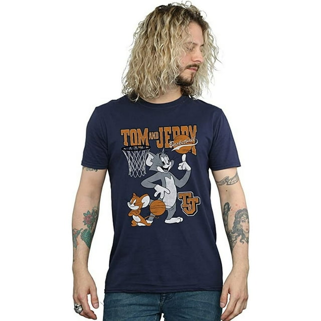 Tom T-Shirt en Coton de Basketball pour Hommes and Jerry