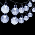 thumbnail image 4 of Guirnalda de luces solares para exteriores, 6,45 m, 30 luces LED para exteriores, 8 modos para jardín, árboles, Navidad, bodas, fiestas, interior y exterior (blanco frío), 4 of 7