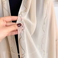 thumbnail image 5 of Women Chiffon Shawls and Wraps for Evening Dresses, Floral Sheer Cape Poncho Cover Up Beach Silk Scarf Elegant Wedding Party Stole, 5 of 5