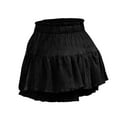 thumbnail image 6 of Karight Womens Shorts Summer Casual Cute Ruffle Shorts Comfy Elastic Waist Pleated Short with Pockets, 6 of 8
