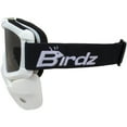 thumbnail image 3 of Birdz Eyewear Skylark White TPU Motorcycle Mask & Detachable Goggles  2 Pairs with Smoke & Yellow Lenses, 3 of 7