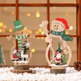 thumbnail image 3 of Coofit Christmas Wooden Decoration Hollow Santa Rustic Table Centerpiece Home Ornament, 3 of 6