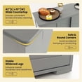 thumbnail image 2 of Pemberly Row Kitchen Storage Cabinet Sideboard Buffet Cupboard Wood Sliding Door, 2 of 8