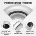 thumbnail image 4 of 1 Unidad OD 5 Pulgadas 90 Grado Escape Codo Tubo SS304 Inoxidable Acero, 4 of 7