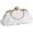 White, variant on Floral Lace Evening Clutch Purse, Rose Wedding Handbag with Chain Strap, Bridesmaid Dress Bag