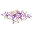 thumbnail image 4 of GOOHOCHY Peineta de perlas para boda, horquilla de flores para novia, accesorios florales para el peinado de novia, 4 of 7
