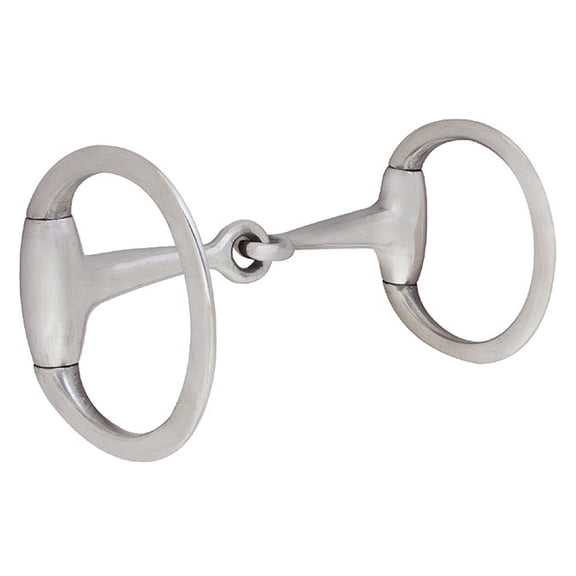 5-1/4" Hilason SS Eggbut Snaffle Mouth Horse Bit 2 3/4 Flat Dee Ring