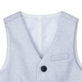 thumbnail image 4 of KyCheLot Boy's Suit Vest Formal V Neck Buttons Solid Color Vintage Casual Waistcoat Wedding Party School 1-13 Years, 4 of 5