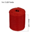 thumbnail image 2 of Unique Bargains 2.36 Inch Wide 3.28 Yards Wired Jute Crafts Roll Wrap Decoration Red, 2 of 6
