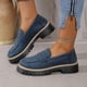 thumbnail image 4 of Slip On Flats Orthopedic Platform Boasters Mujeres para Ropa Diaria (Dark 37) Azul, 4 of 9