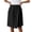 Black, variant on IWRICH Women's Casual Skorts High Waist Summer Linen Knee Length Shorts Solid Tennis Golf Beach Loose Trendy Skirt with Pockets Brown L