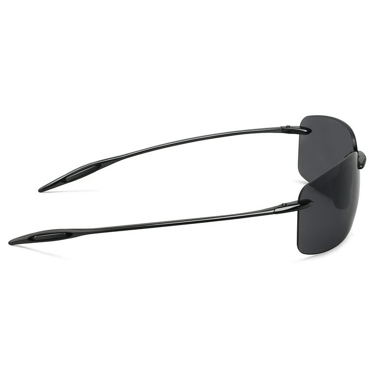 JULI Sports Sunglasses for Men Women Tr90 Rimless Frame for Fishing Driving  MJ8009