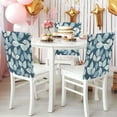 thumbnail image 4 of Decorative Chair Back Cover One Size x6 Chair Cover Dining Chair Slipcovers Chair Back Decoration Festival Chair Decoration Pretty Blue Leaves, 4 of 6