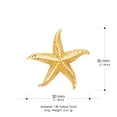 thumbnail image 3 of 14K Yellow Gold Starfish Charm Pendant with 1.7mm Flat Open Wheat Chain Necklace - 20", 3 of 6