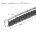thumbnail image 3 of Uxcell Brush Weather Stripping Adhesive Felt Door Seal Strip Pile Gray 7mmx12mm, 3 of 5