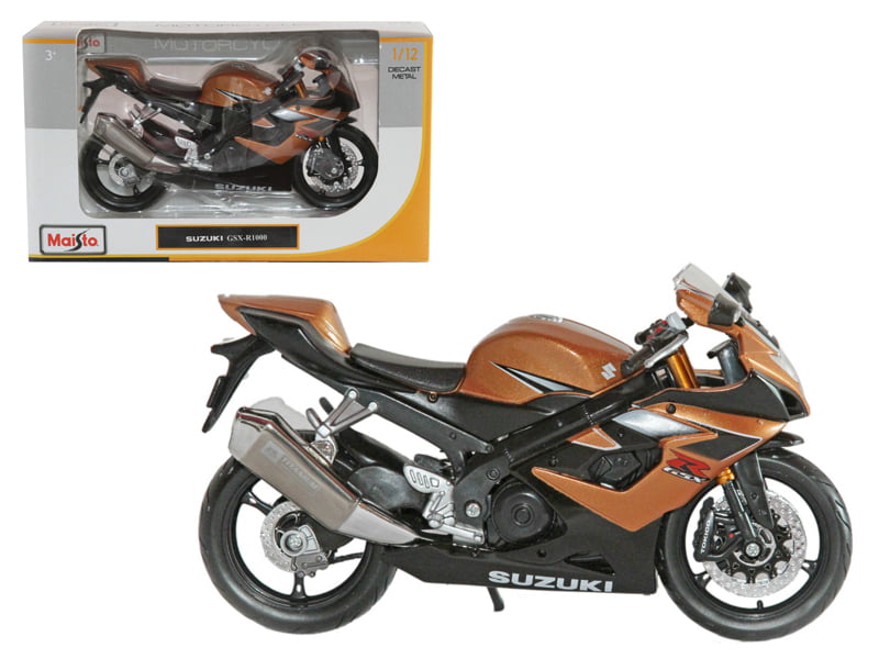 1:12 Scale Suzuki GSX-R1000 Motorcycle Model Diecast Sport Bike Toy Kids White 