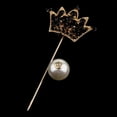 thumbnail image 4 of Broche de solapa Zulema corona elegante con adorno de perlas de imitación, 4 of 8