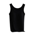 thumbnail image 2 of Fanxing Camisole Tops for Women Built in Bra Tank Tops Plus Size Bras No Underwire Yoga Tops Sports Workout Padded Camis Black,XXXXL, 2 of 6