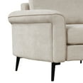 thumbnail image 4 of 111" Beige Chenille Sofa with Rolled Arms and Cushion Back / Comfort and Aesthetics in Living Room, 4 of 5