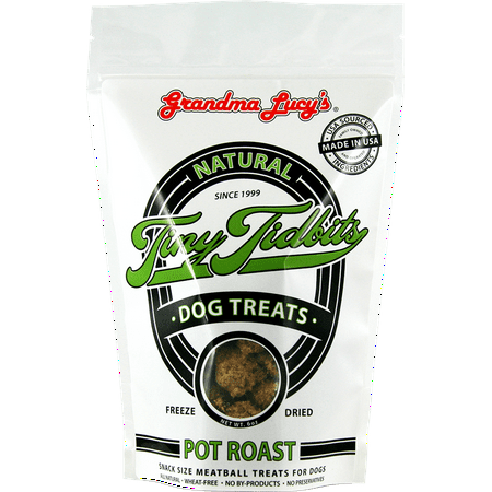 Grandma Lucy's Freeze-Dried Tiny Tidbits Meatballs Pot Roast Dog Treats, 6-oz