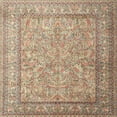 thumbnail image 1 of Ahgly Company Indoor Square Traditional Sienna Brown Persian Area Rugs, 4' Square, 1 of 6