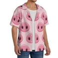 thumbnail image 4 of KLL Pig Nose Print Men's Shirt Short Sleeve Button Down Summer Cuba Beach Shirts- 3X-Large, 4 of 7