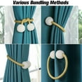 thumbnail image 2 of VEGCOO 6 Pack Magnetic Curtain Tiebacks,Curtain Tiebacks Buckles Holdbacks Holders Hooks Clip for Home Bedroom Office Decorative Curtain (gold), 2 of 8
