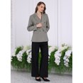 thumbnail image 4 of DARING DIVA Women's Double Breasted Vintage Pinstripe Striped Suit Blazer S Gray, 4 of 6