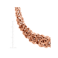 thumbnail image 3 of Women's Finecraft Graduated Byzantine Links Necklace in 14kt Rose Gold, 17", 3 of 5