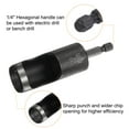 thumbnail image 4 of Leather Hole Punch Tool 22mm 45#Steel 1/4 Hex Shank Drill Bits Electric Hollow Punch Set with 5.5" Half-Round File, 4 of 5