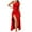 Red, variant on successthop Off The Shoulder Dresses for Women Summer Elegant Solid Sleeveless Ladies Split Slim Evening Party Dress L
