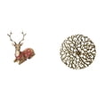 thumbnail image 1 of Figuras de renos,Figuras de reno,alce,ciervo,estatua,decoración del hogar,Estatua de reno para mesa,adorno moderno para oficina,Escultura para colgar en la pared,Decoración de pared de metal, 1 of 8