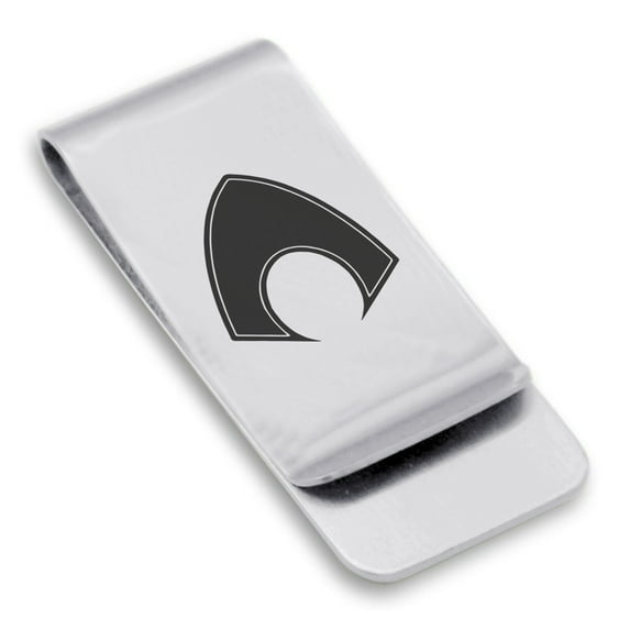 Stainless Steel Aquaman Classic Slim Money Clip Credit Card Holder