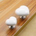 thumbnail image 7 of Windfall Children's Lovely Creative Bedroom Decoration Heart Shape Ceramic Drawer Cabinet Wardrobe Cupboard Pull Knob Furniture Handle - 1Pc, Small size or Large size, 7 of 7