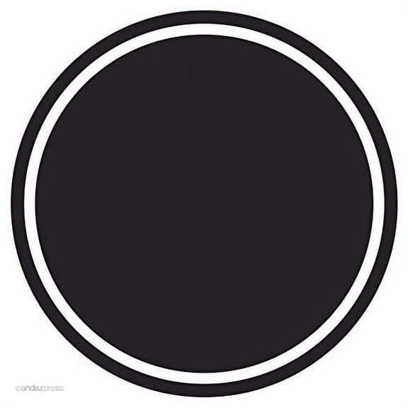 Black Solid Color Circle Gift Labels, 40-Pack