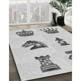 thumbnail image 3 of Ahgly Company Machine Washable Indoor Square Transitional Platinum Gray Area Rugs, 6' Square, 3 of 7