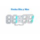 thumbnail image 3 of Reloj Digital Pared o Buro Color Azul Temperatura Alarma Hogar, 3 of 6