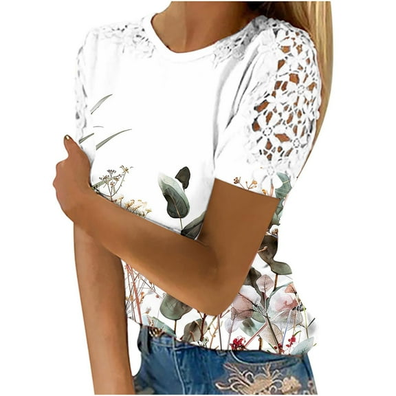 Women Summer Tops With Sleeves Womens T Shirts Loose Fit Summer Clothes for Women Over 50