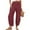 Wine, variant on Abomasnow Womens Wide Leg Palazzo Capri Pants 2025 Summer Casual Loose High Waisted Lounge Flowy Cropped Beach Work Trousers