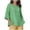 Green, variant on Towmus 3/4 Length Sleeve Womens Tops 2025 Fall Crewneck Going Out Blouse Cotton Linen Casual Three Quarter Sleeve Shirts