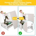 thumbnail image 3 of Anclajes para Muebles (Paquete de 6) una Prueba de BebéS, Anclajes para Muebles Antivuelco, Correas para Terremotos Resistentes una 400 Libras,, 3 of 5