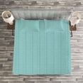 thumbnail image 4 of Ambesonne Teal Quilted Bedspread Set 3 Pcs, Vintage Arrows Colorful, King Size, Turquoise Grey White, 4 of 4