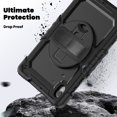 thumbnail image 3 of Case for Lenovo Tab K10 10.3 Inch/M10 FHD Plus 2020 2nd Gen with Screen Protector, 360 Degree Rotating Kickstand Hand Strap Heavy Duty Shockproof Cover with Shoulder Strap, Black, 3 of 7
