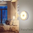thumbnail image 3 of Luz Led con Sensor de movimiento para dormitorio, lámpara redonda recargable con USB, 2 piezas, para cocina, escalera, pasillo, armario, iluminación, 3 of 4
