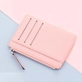thumbnail image 3 of Fashion Slim Coin Purse Student Korean Version Cash Holder Driver License Cover Bank Card Case Mini Card Holder ID Card Holders Zipper Wallet PINK, 3 of 8