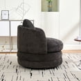 thumbnail image 5 of Modern Swivel Accent Chair, 360° Round Barrel Chair with Pillow, Chenille Upholstered Club Armchair for Living Room, Bedroom, Dark Gray, 5 of 9