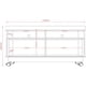 thumbnail image 3 of Moveis Mueble para TV Moderno de hasta 42” Modelo Lassa con Puerta Corrediza Nichos para Decoración y Ruedas de Silicona - Mesa para Televisor Minimalista Color Off White / Savana, 3 of 3